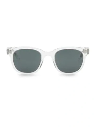 Shop Barton Perreira Thurston Crystal 49mm Square Sunglasses In Crystal Grey