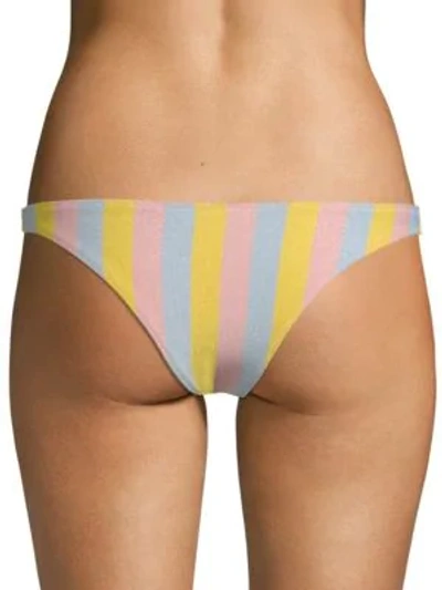 Shop Solid & Striped The Rachel Striped Bikini Bottom In Maui Shimmer