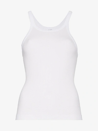 Shop Re/done Ribbed Tank Top - Women's - Cotton In White