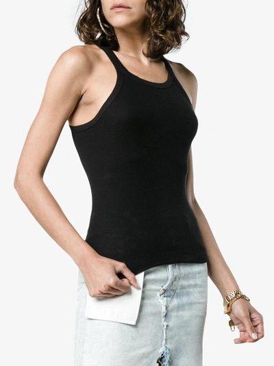 Shop Re/done Ribbed Tank Top - Women's - Cotton In Black