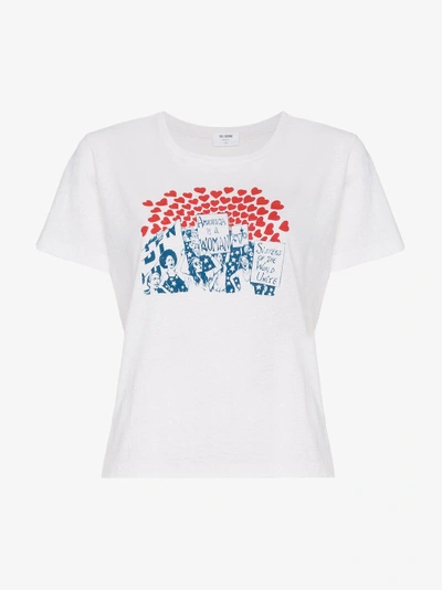 Shop Re/done Women Of The World Graphic T-shirt In White