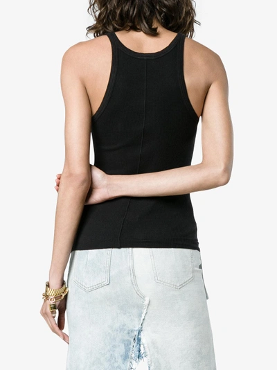Shop Re/done Ribbed Tank Top - Women's - Cotton In Black