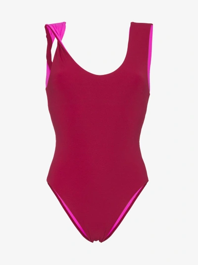 Shop Araks Robin Twist Strap Swimsuit In Red