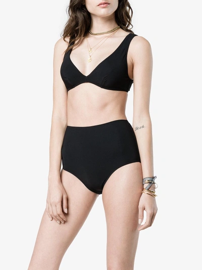 Shop Araks High-waisted Rosemund Bikini In Black