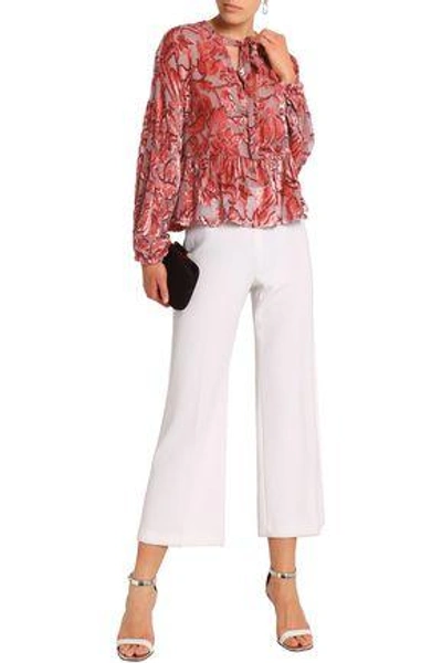 Shop Alexis Silk Devoré-velvet Blouse In Pink