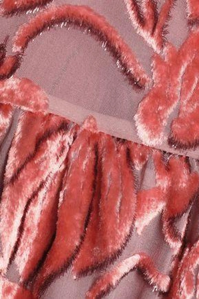 Shop Alexis Silk Devoré-velvet Blouse In Pink