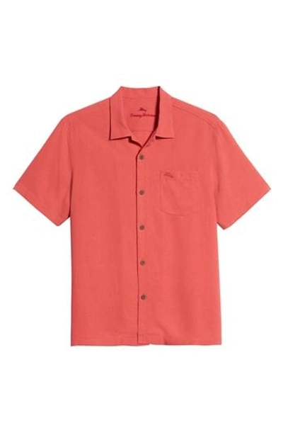 Shop Tommy Bahama Royal Bermuda Standard Fit Silk Blend Camp Shirt In Red Car