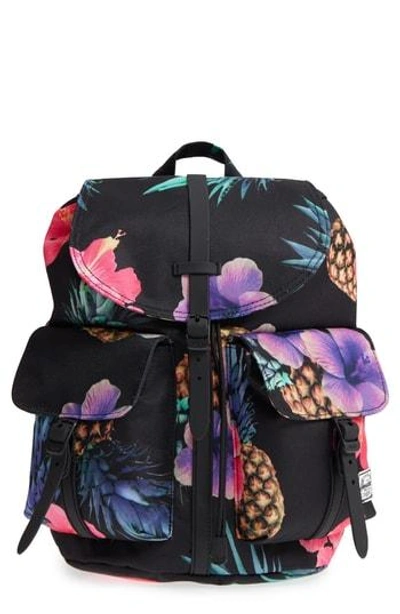 Shop Herschel Supply Co X-small Dawson Backpack In Black Pineapple