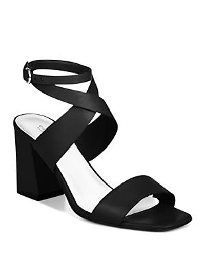 Shop Via Spiga Women's Evelia Ankle-strap Leather Block Heel Sandals In Black