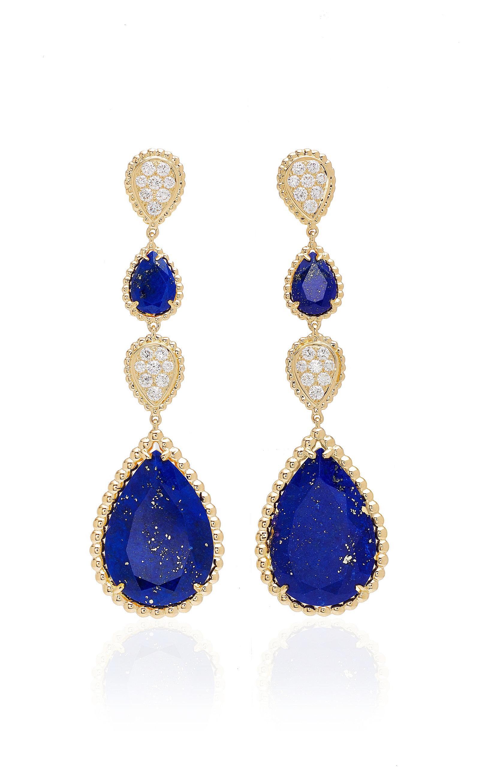 Boucheron Lapis Lazuli Serpent Boheme Pendant Earrings In Blue | ModeSens