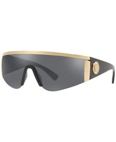 Shop Versace Sunglasses, Ve2197 40 In Gold/grey Mirror Silver