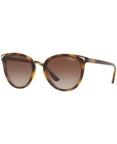 Shop Vogue Sunglasses, Vo5230s 54 In Dark Havana/brown Gradient