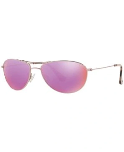Shop Maui Jim Sunglasses, 245 Baby Beach 56 In Pink Shiny/pink Mir Pol