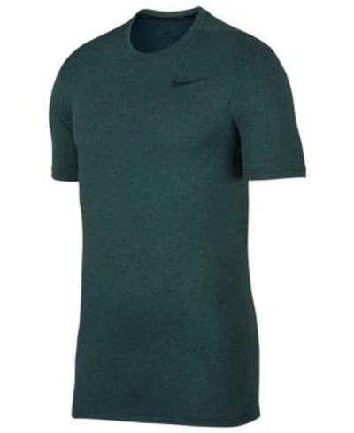 Shop Nike Men's Breathe Hyper Dry Training Top In Deep Jungle Black