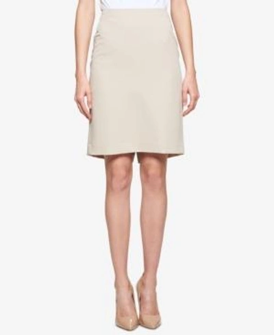 Shop Tommy Hilfiger Pencil Skirt In Wheat