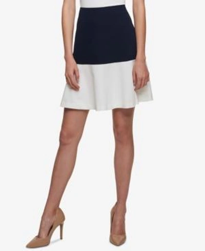 Shop Tommy Hilfiger Colorblocked Swing Skirt In Midnight Multi