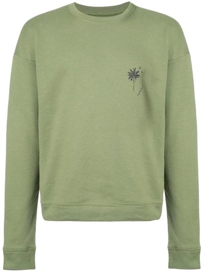 Shop The Elder Statesman Long Sleeved Sweater In Green