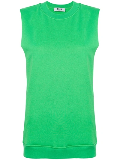 Shop Msgm Sleeveless Sweatshirt