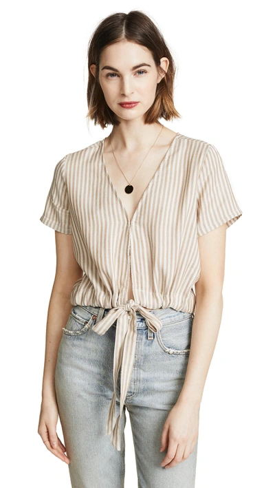 Shop Knot Sisters Barcelona Top In Straw