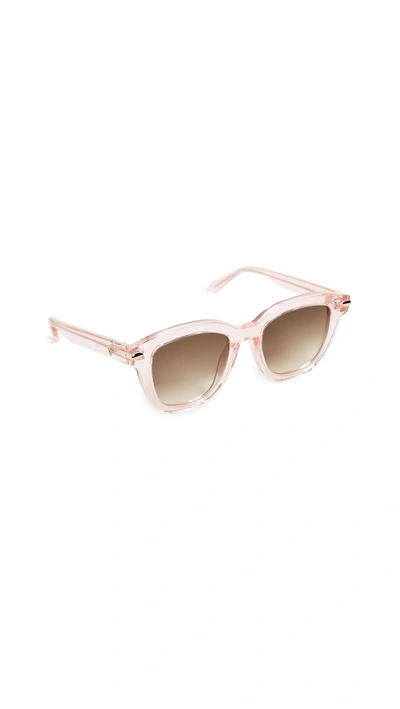 Shop Valley Eyewear Brake Sunglasses In Crystal Pink Rose Gold/brown