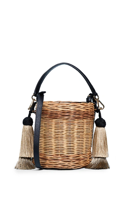 Shop Waiwai Sabia Bag In Black/white