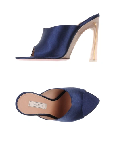 Shop Nina Ricci Sandals In Dark Blue