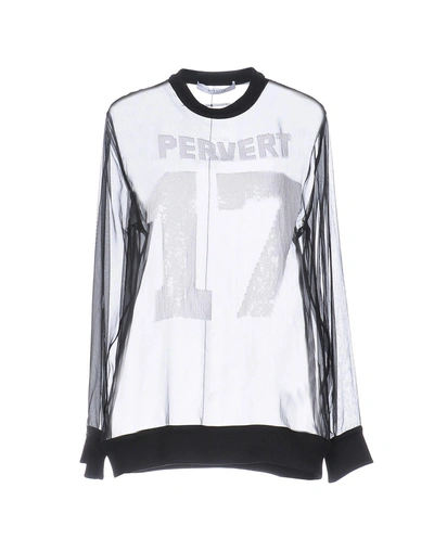 Shop Givenchy Silk Top In Black