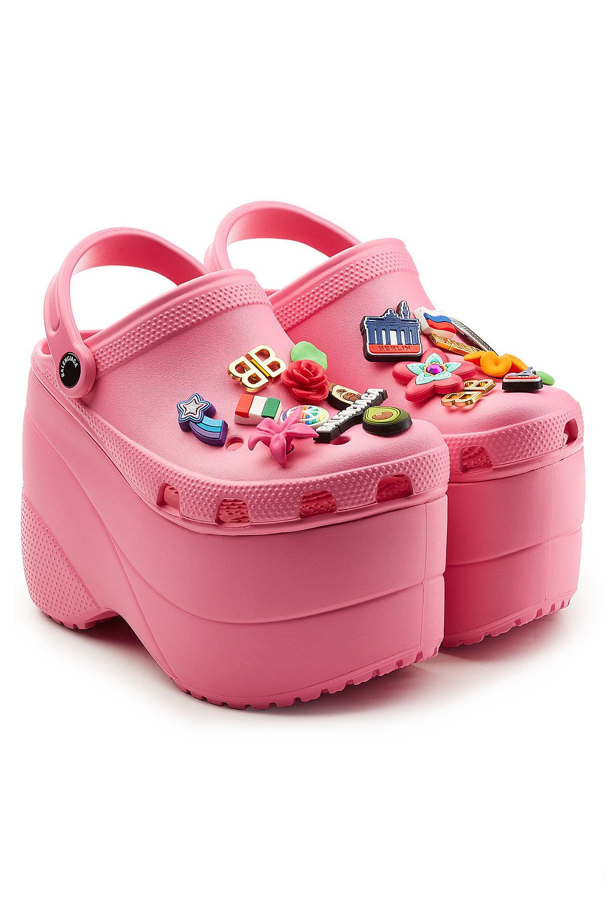 pink balenciaga crocs