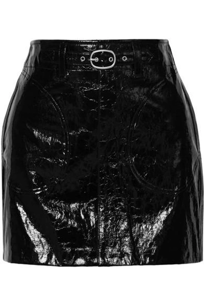 Shop Rag & Bone Toni Patent-leather Mini Skirt In Black