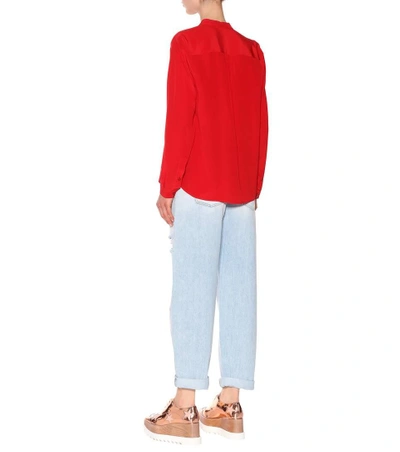 Shop Stella Mccartney Silk Shirt In Red
