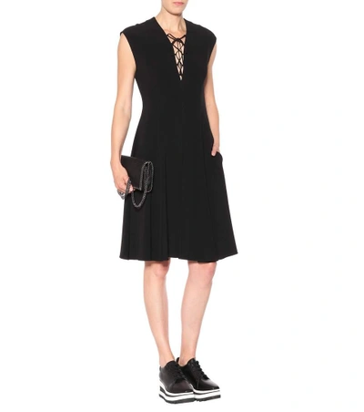 Shop Stella Mccartney Juliet Stretch Cady Dress In Black