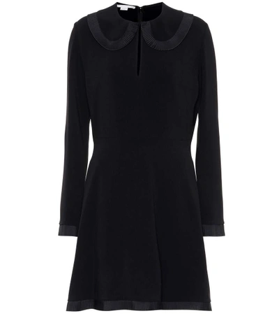 Shop Stella Mccartney Crêpe Fit-and-flare Dress In Black