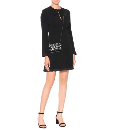 Shop Stella Mccartney Crêpe Fit-and-flare Dress In Black