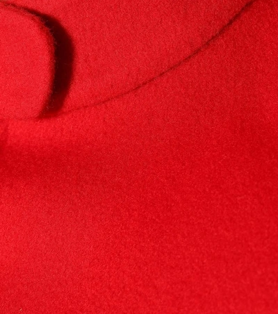 Shop Valentino Cashmere And Virgin Wool Cape In Red