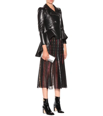 Shop Alexander Mcqueen Silk-blend Skirt In Black