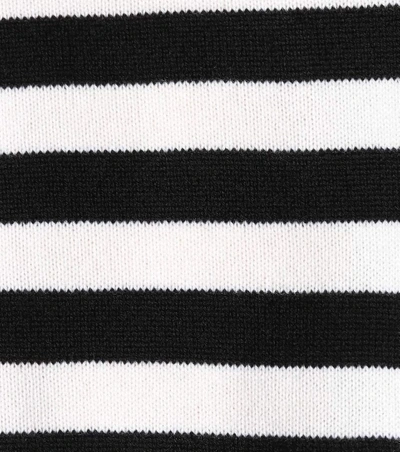 Shop Valentino Striped Cashmere Sweater In Black