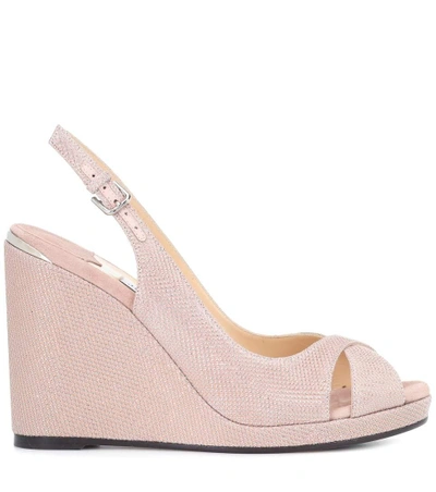 Shop Jimmy Choo Amely 105 Platform Wedge Sandals In Pink