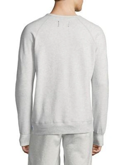 Shop Reigning Champ Logo Crewneck Sweatshirt In Heather Ash