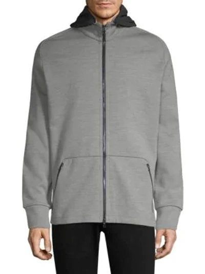 Shop Efm-engineered For Motion Nomadic Soft Hooded Jacket In Heather Grey