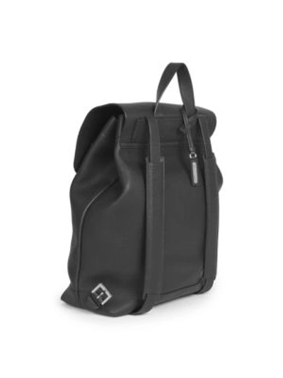 Shop Saint Laurent Sac Du Jour Leather Drawstring Backpack In Black
