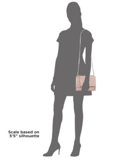 Shop Saint Laurent Medium Sunset Croc-embossed Leather Shoulder Bag In Black