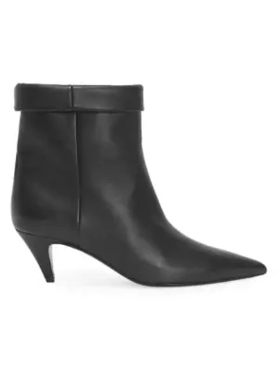 Shop Saint Laurent Charlotte Kitten Heel Booties In Black