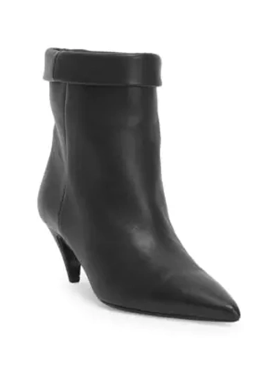 Shop Saint Laurent Charlotte Kitten Heel Booties In Black