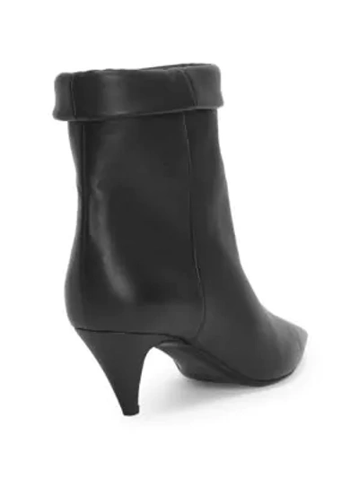 Shop Saint Laurent Charlotte Kitten Heel Booties In Black