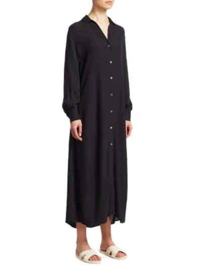 Shop Frame Button Up Maxi Dress In Noir