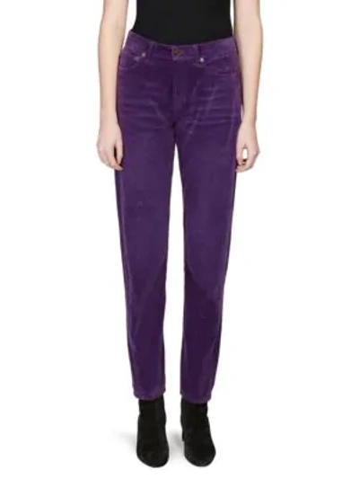 Shop Saint Laurent Slim-fit Corduroy Jeans In Fuchsia