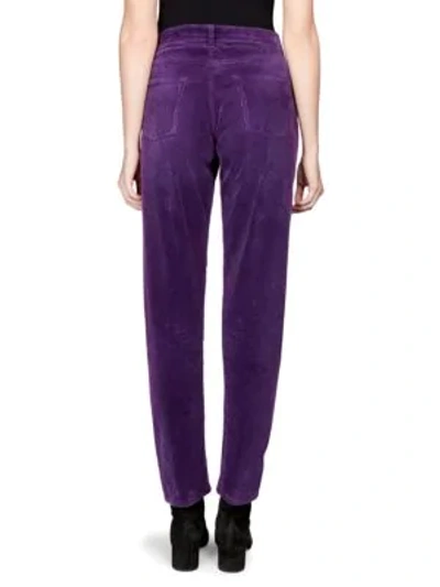 Shop Saint Laurent Slim-fit Corduroy Jeans In Fuchsia