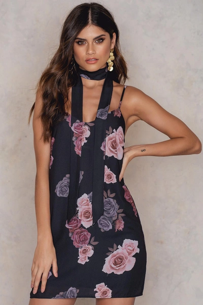 Shop Tranloev Mini Slip Dress With Scarf - Pink