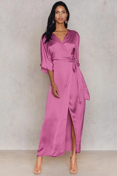 Na kd Kimono Mid Sleeve Maxi Dress Pink ModeSens