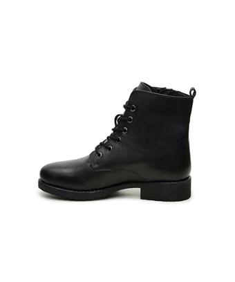 black ankle combat boots